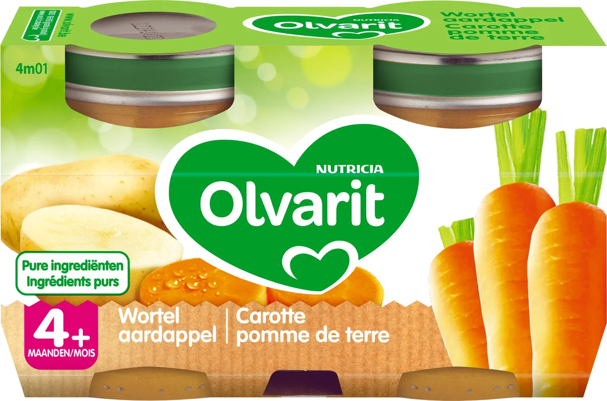 Olvarit Repas Carotte Pomme De Terre 2x125g (4 mois)
