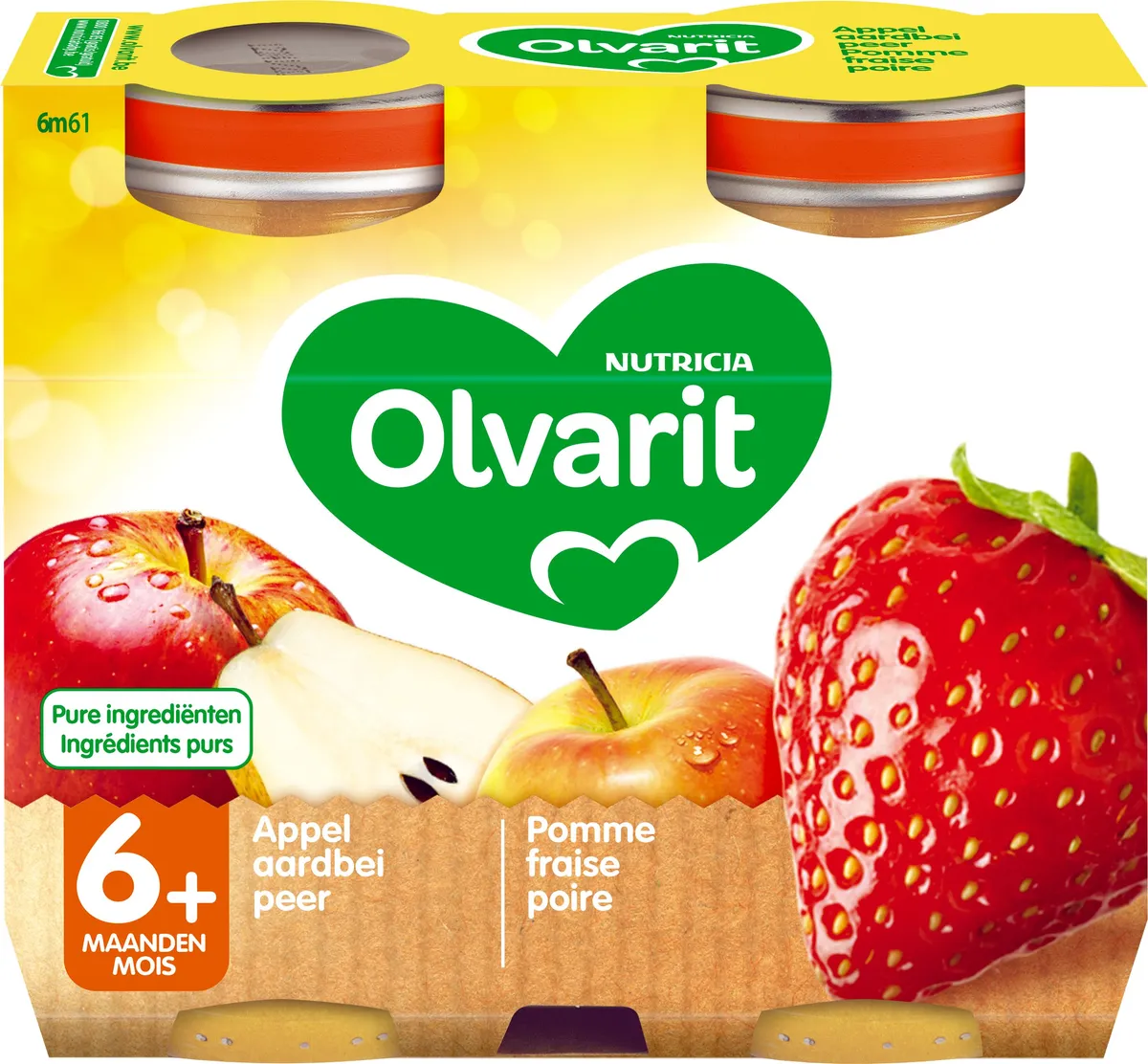 Olvarit Fruits Pomme Fraise 2x200g (6 mois)