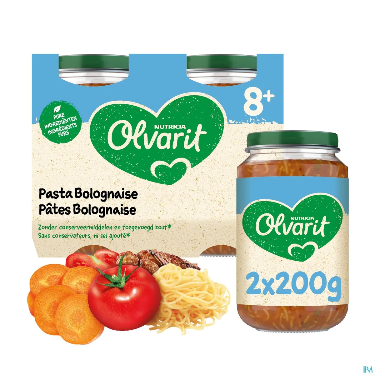 OlvaritMaaltijd Bolognes Pasta 2x200g (8 maanden)