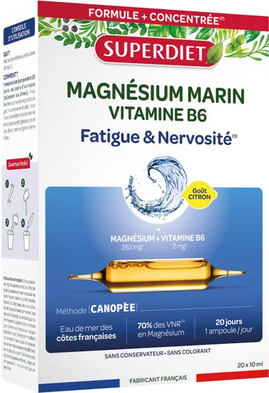 Superdiet Zeemagnesium Vitamine B6 Ampullen 20x10 ml