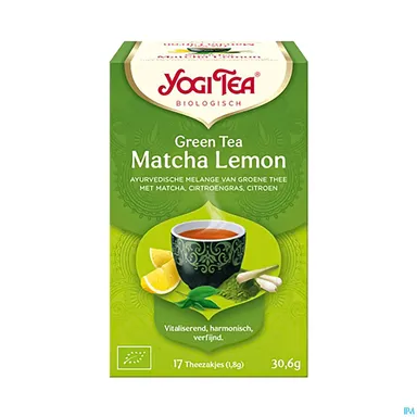 Yogi Tea Infusion Thé Vert Matcha Citron Bio 17 Sachets