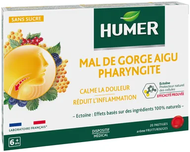 Humer Pharyngite 20 Comprimés