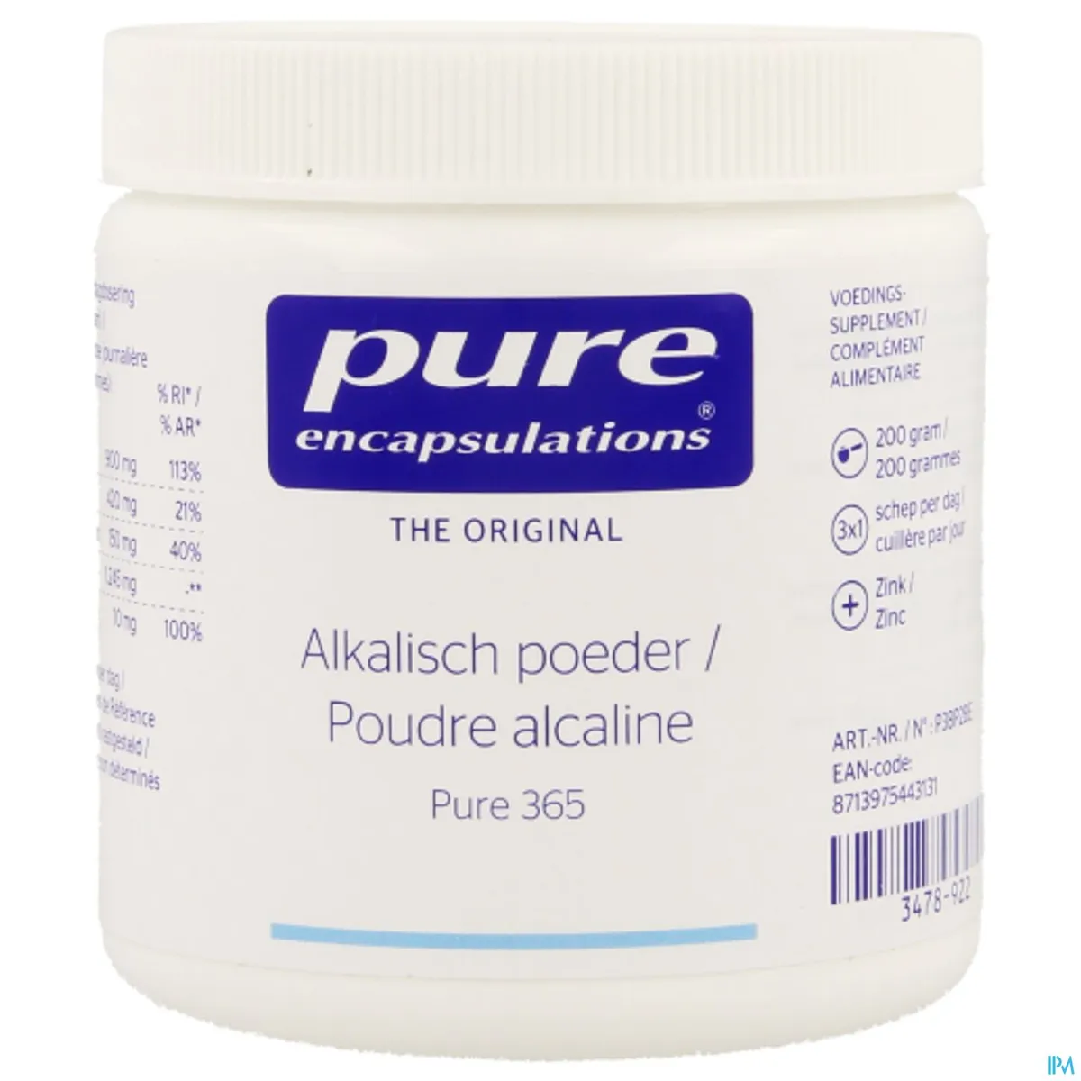 Pure Encapsulations Alkalishe Poeder Pure 365 200g