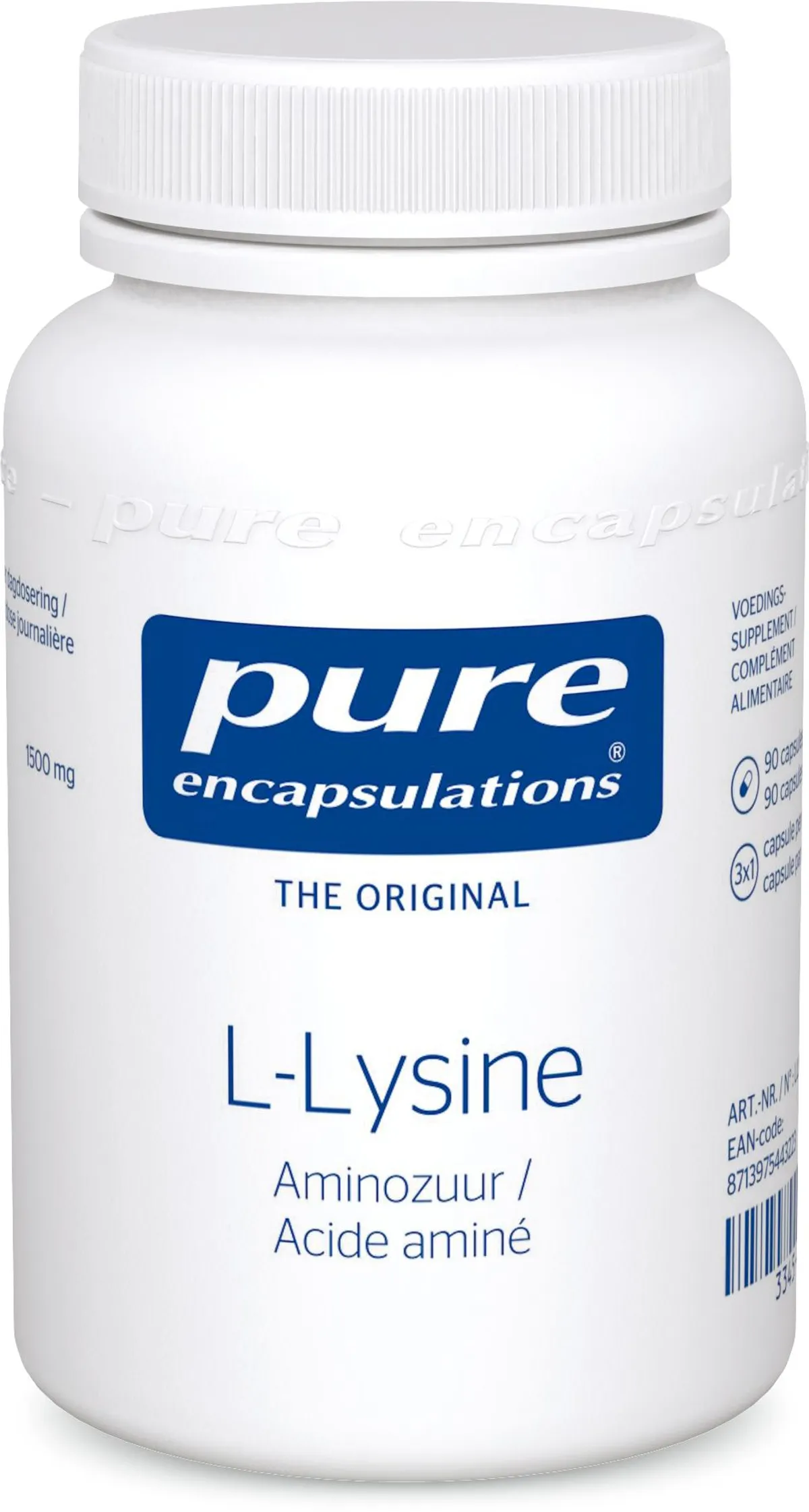 Pure Encapsulations L-Lysine Acide Aminé 90 Capsules