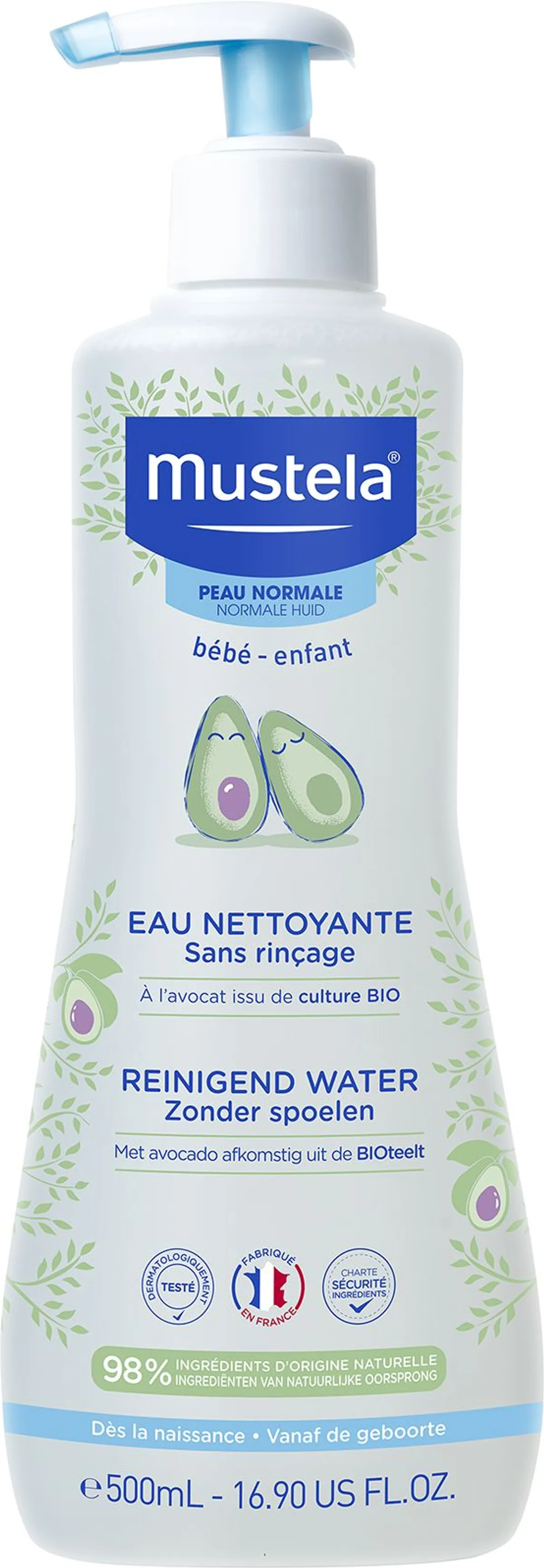 Mustela PN Eau Nettoyante Sans Rincage 500ml