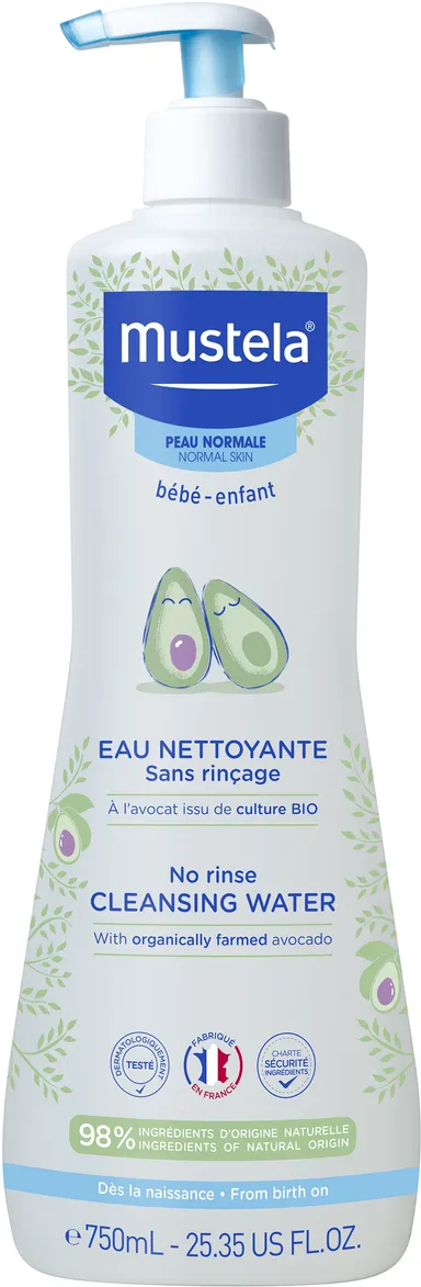 Mustela NH Reinigingswater Zonder Spoelen 750 ml