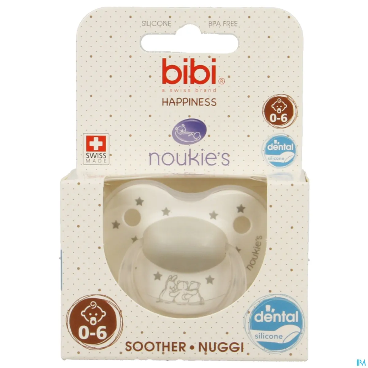 BIBI Fopspeen Happiness Noukie Star (van 0 tot 6 maanden)