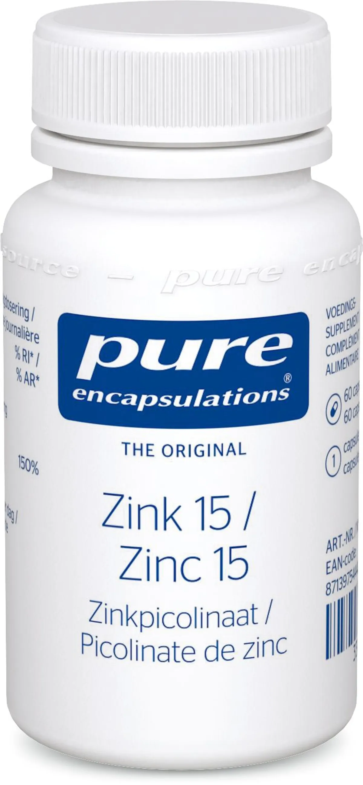 Zinc 15 Picolinate De Zinc 60 Capsules
