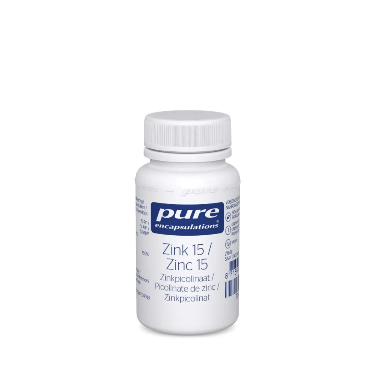 Pure Encapsulations Zink 15 Zinkpicolinaat 60 Capsules