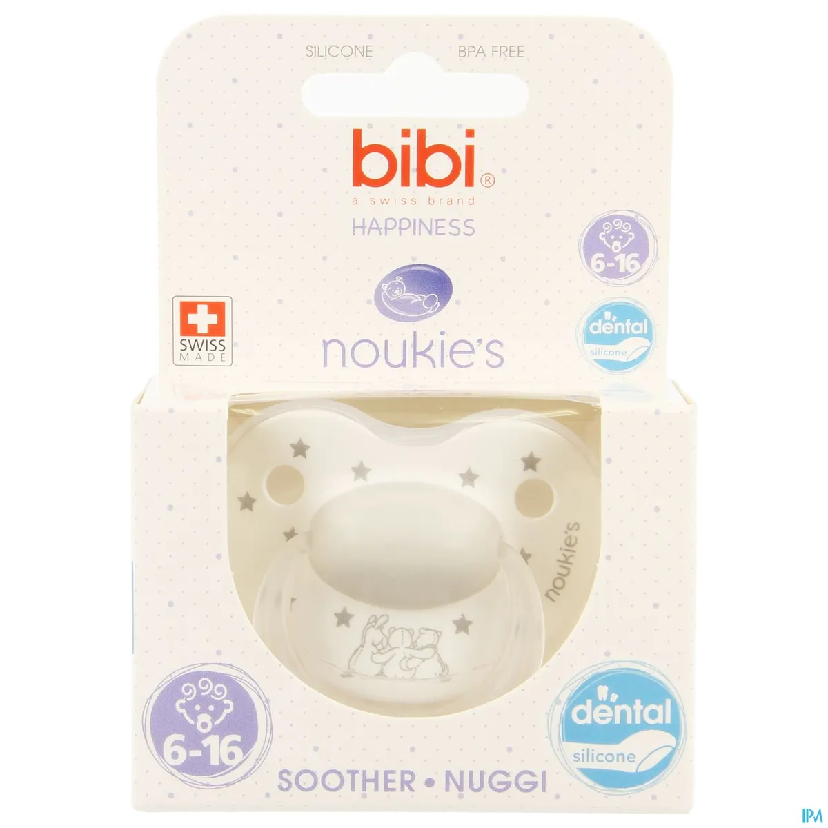 BIBI Fopspeen Happiness Noukie Star (van 6 tot 16 maanden)