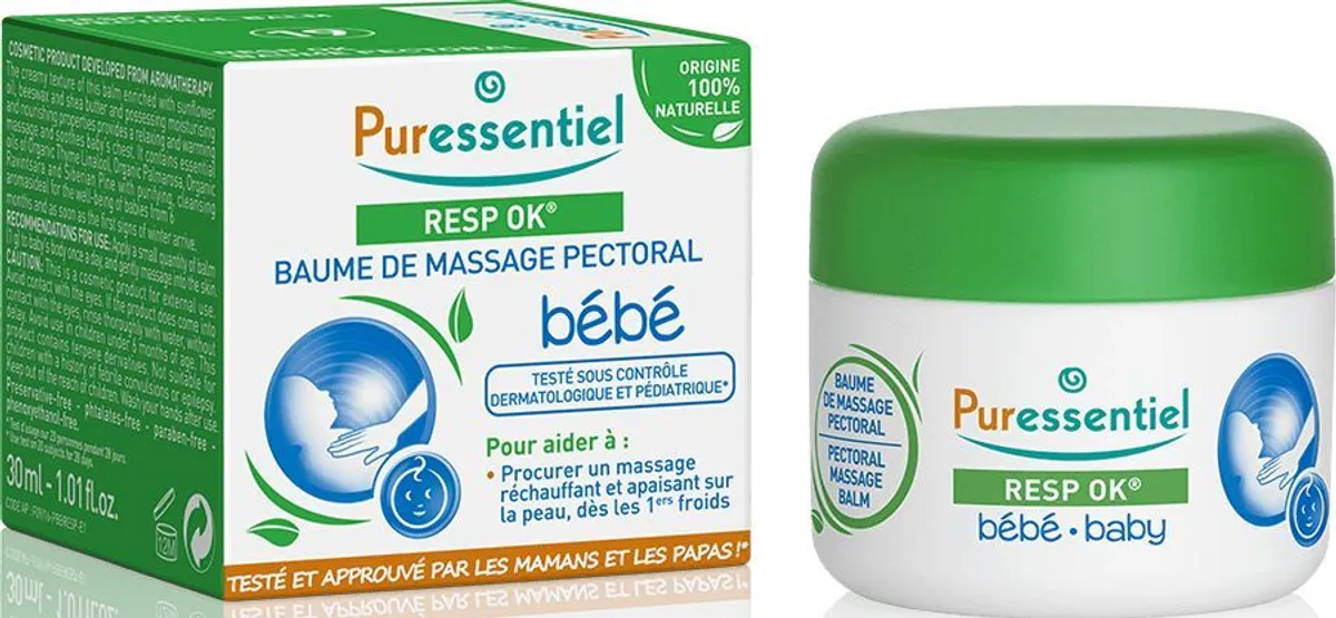 Puressentiel Respiratoire Baume Massage Pectoral Bébé Resp'OK 30ml