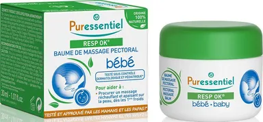 Puressentiel Respiratoire Baume Massage Pectoral Bébé Resp'OK 30ml