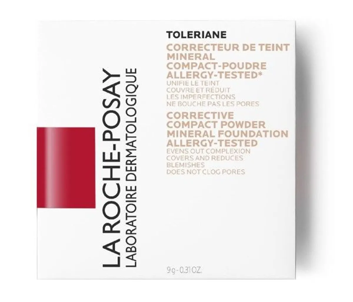 La Roche-Posay Toleriane Fond de Teint Minéral Compact-Poudre Correcteur 9g (Beige Clair)
