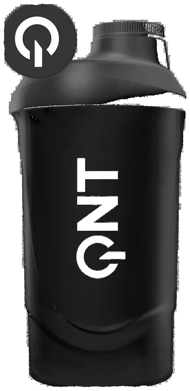 QNT Plastic Shaker Zwart 600ml