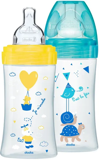 Dodie Biberon Sensat.+garcon 0-6m Tet.deb2 2x270ml