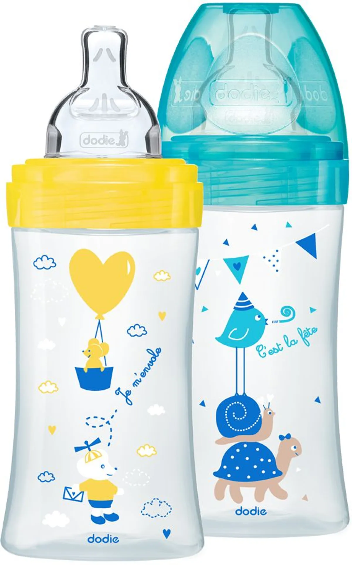 Dodie Zuigfl Sensat+ Jong. 0-6m Speen 2gat 2x270ml