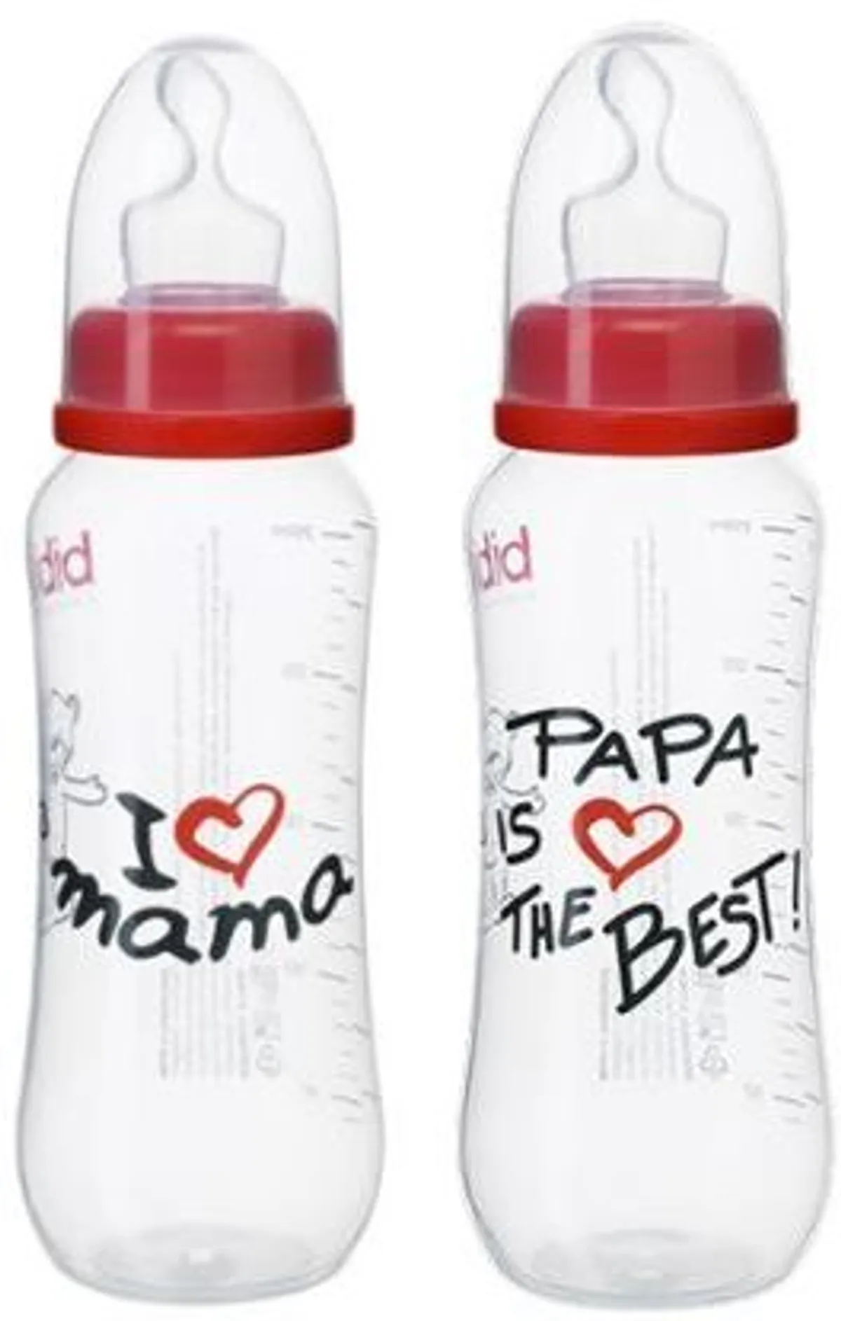 BIBI Biberon Verre Mama ou Papa 250ml