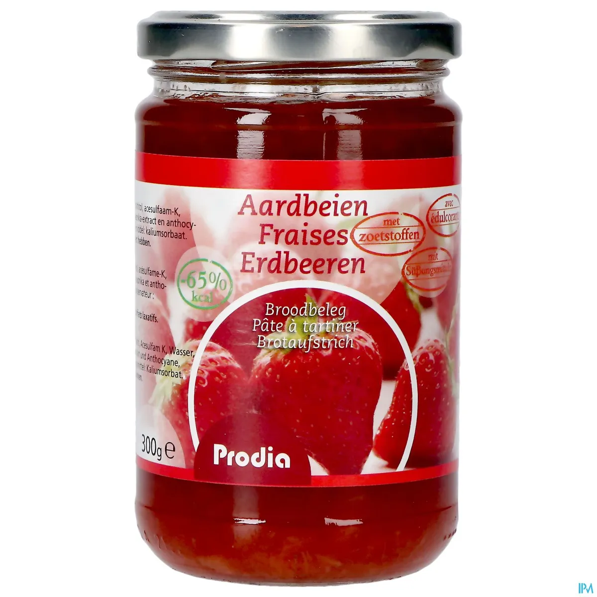 Prodia Broodbeleg Aardbei + Maltitol 300g 6071