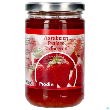 Prodia Broodbeleg Aardbei + Maltitol 300g 6071