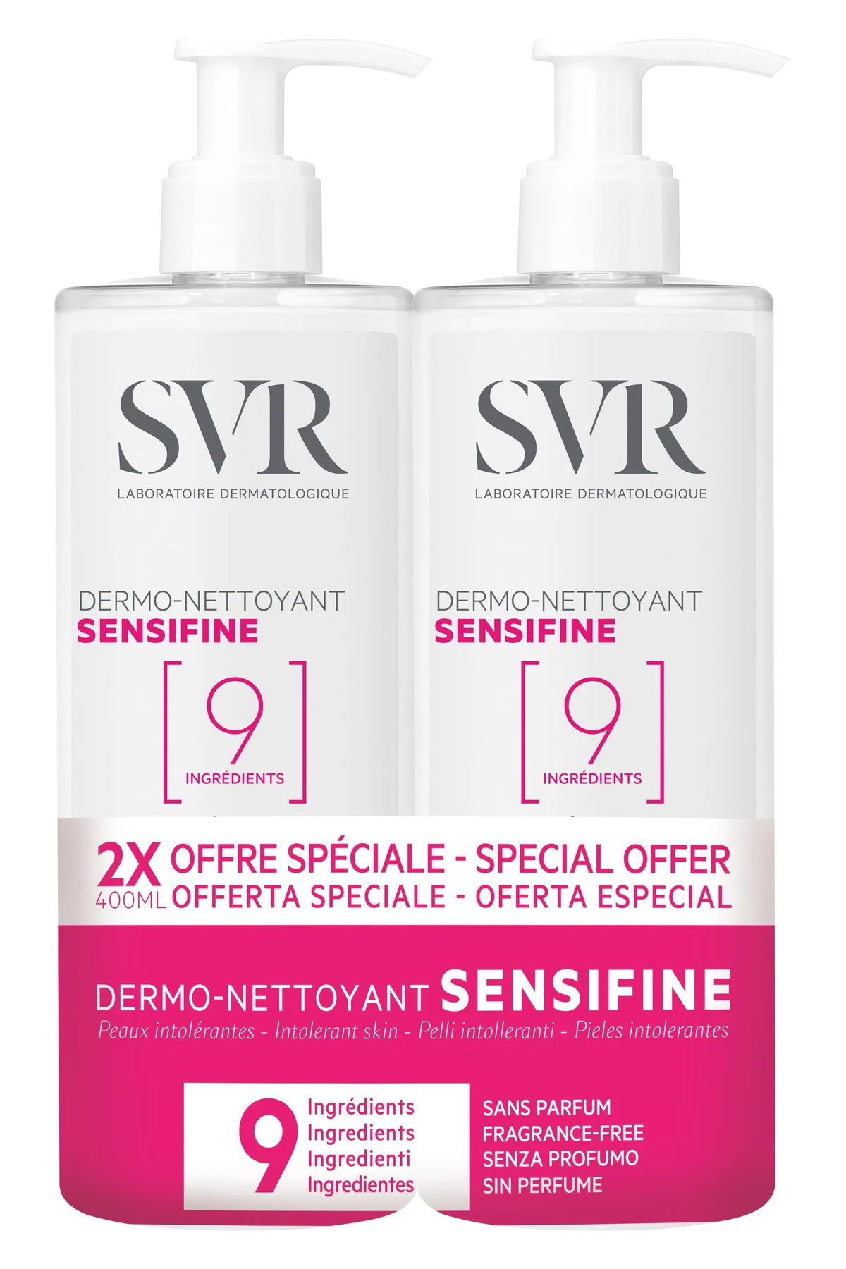 SVR Sensifine Dermo-Nettoyant Duo 2x400ml (prix spécial)