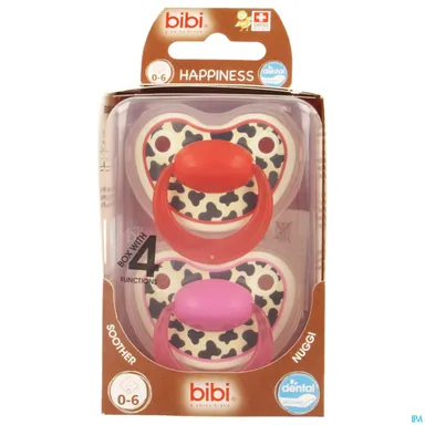 BIBI Happiness Fopspeen Tiger 0-6 maanden Duo