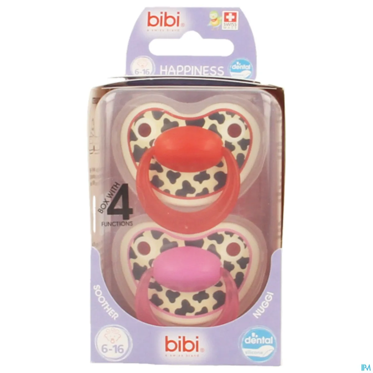 BIBI Happiness Fopspeen Tiger 6-6 maanden Duo