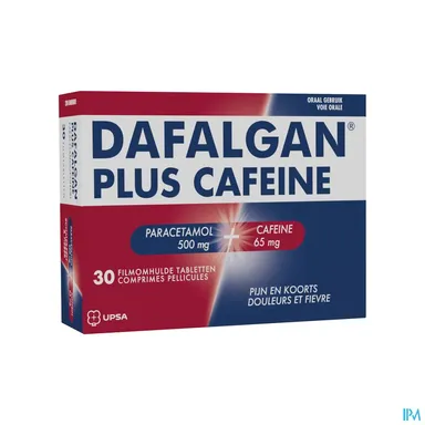 Dafalgan Plus Caffeine 500 mg/65mg 30 Comprimés Pelliculés