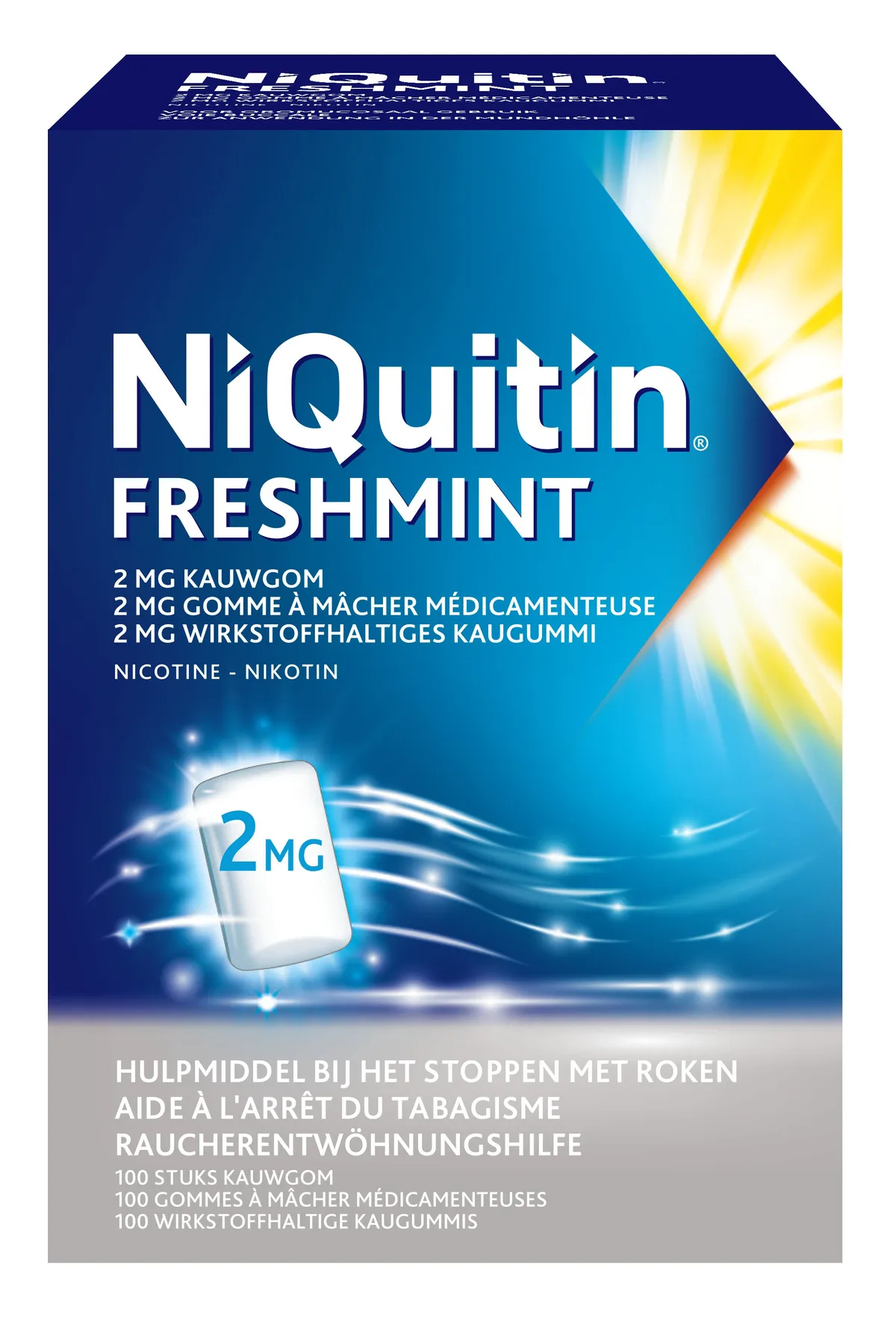 NiQuitin Freshmint 2mg 100 Kauwgommetjes