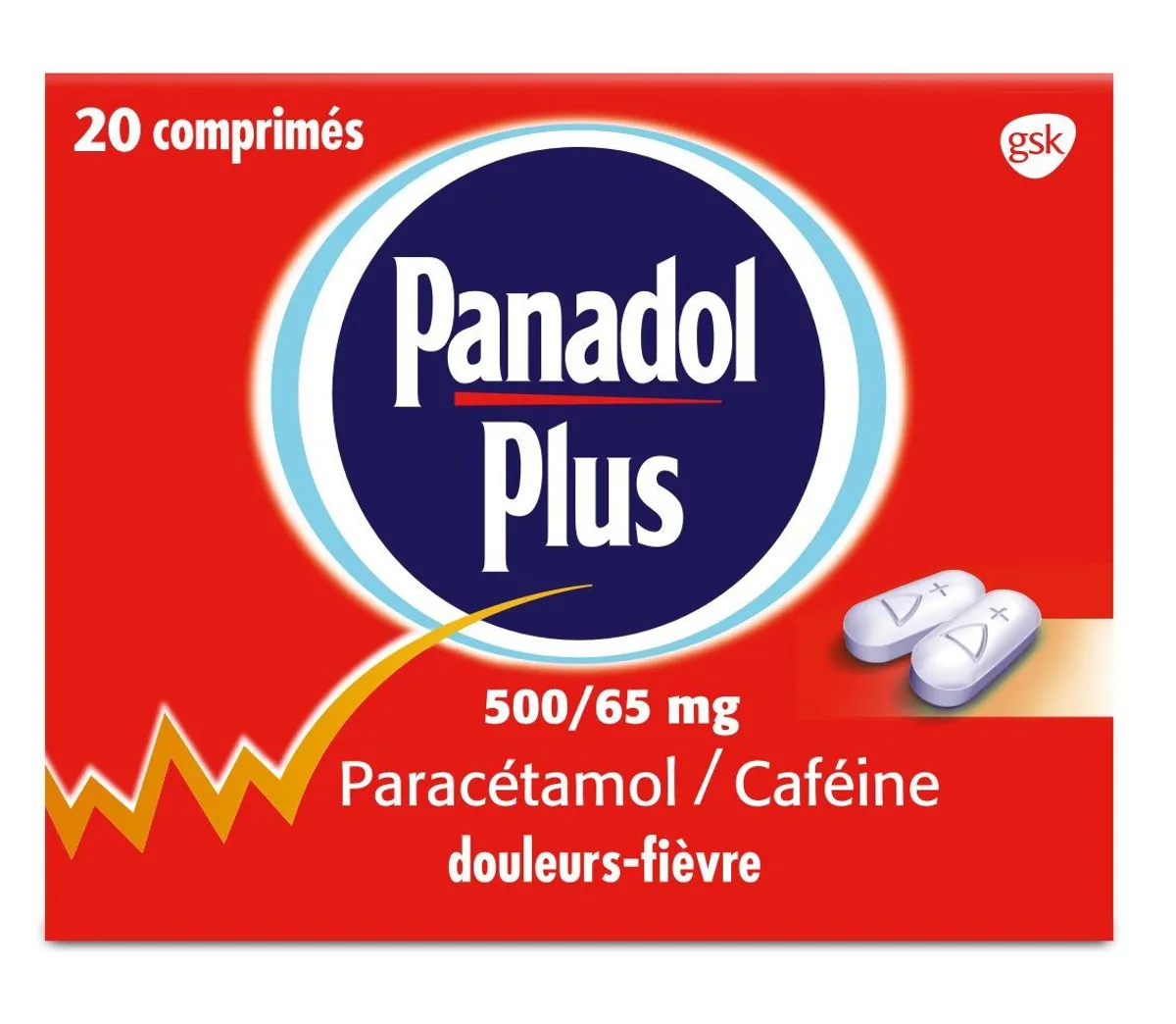 Panadol Plus 500/65 mg 20 Comprimés Pelliculés