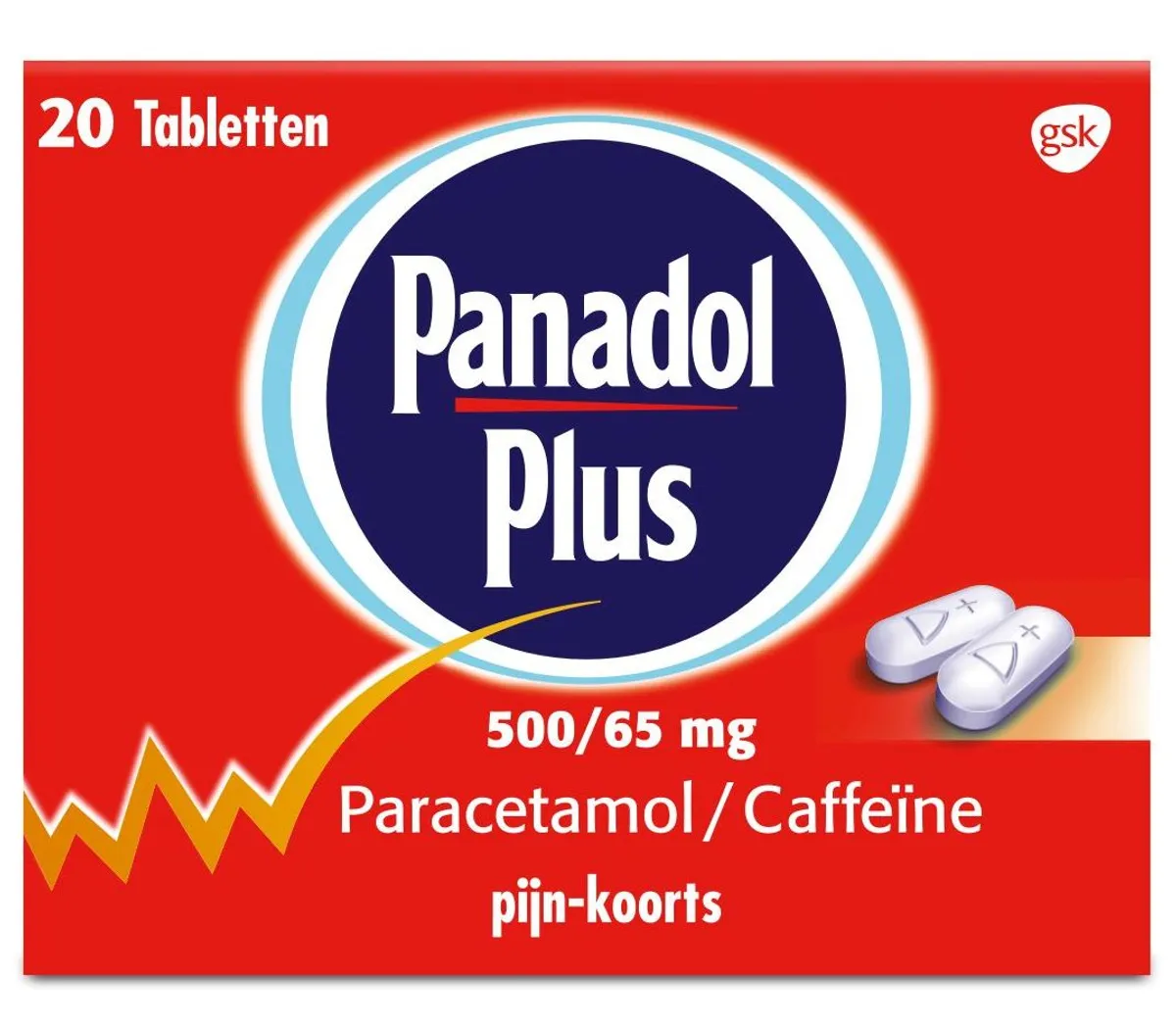 Panadol Plus 500/65 mg 20 Filmomhulde Tabletten