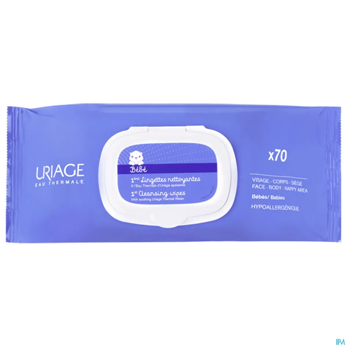 Uriage Baby 1ste reinigingsdoekjes 2 x 70 doekjes (1 + 1 gratis)