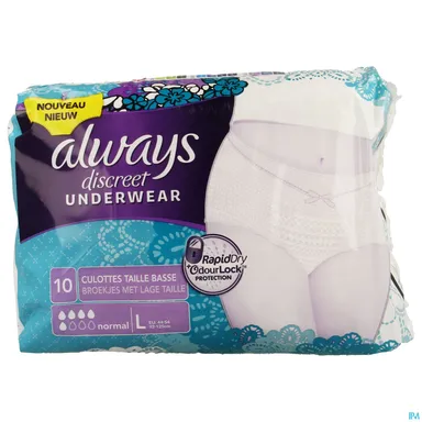 Always Discreet Normal Pants L Lage Taille 10