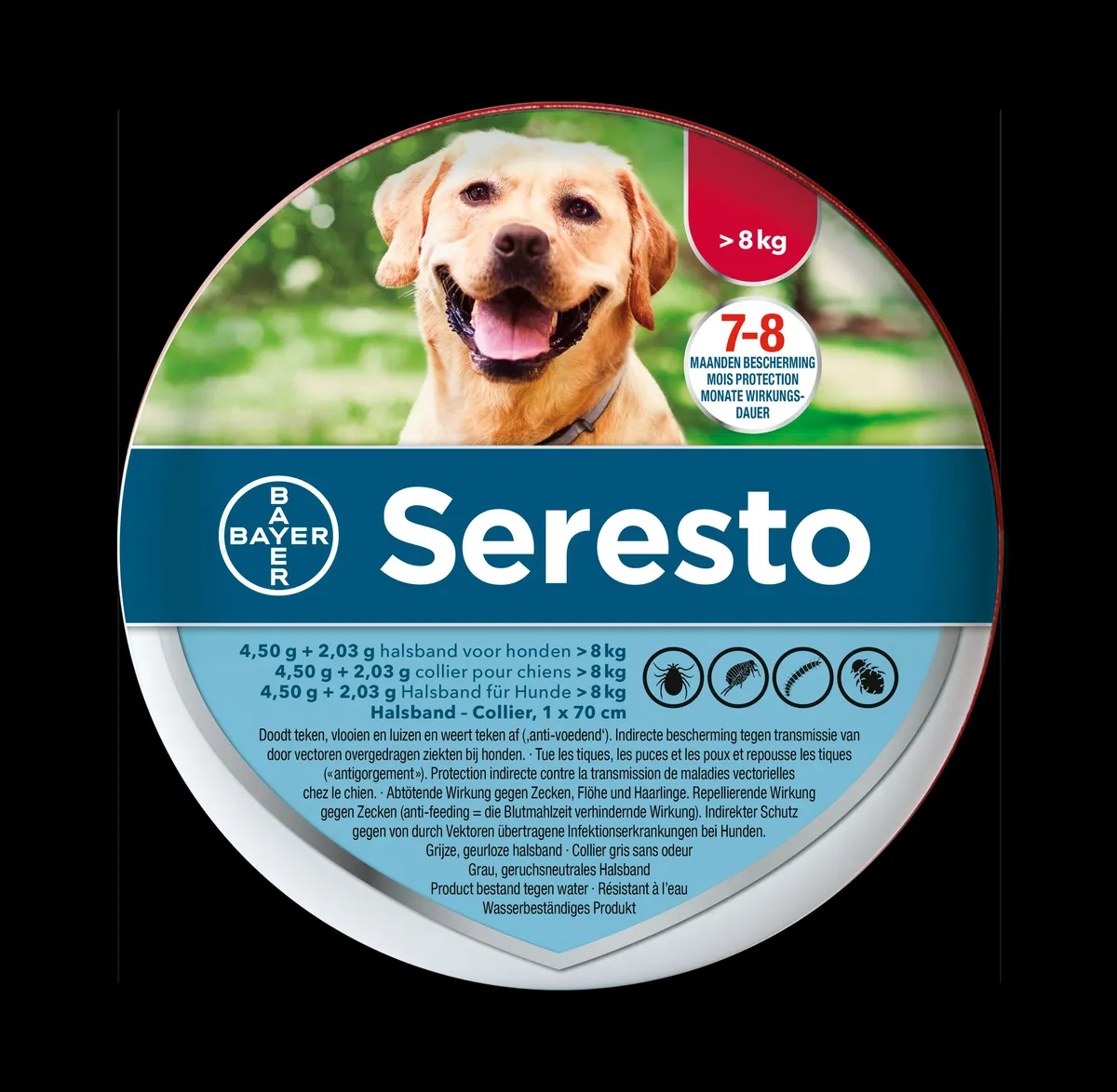 Seresto Dog 4,5 g + 2,03 Halsband > 8 kg