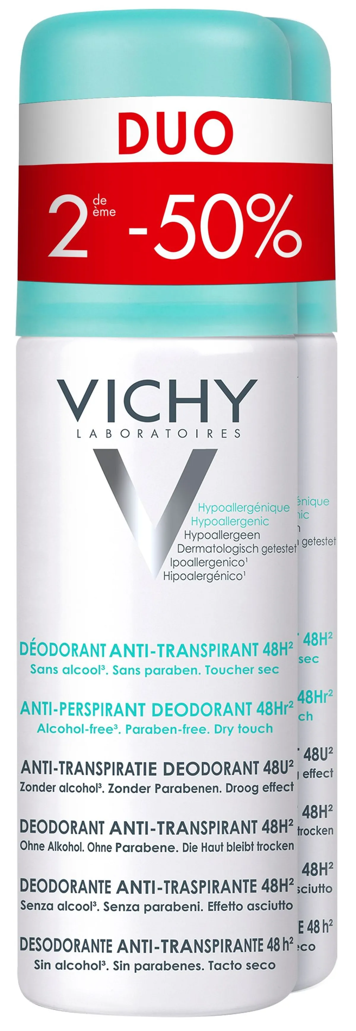 Vichy Duo Deo Aérosol Anti Transpirant 2x125ml