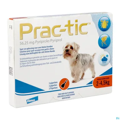 Prac-tic Spot-on A/vlo-teek Z. kleine Hond Pip. 1x3