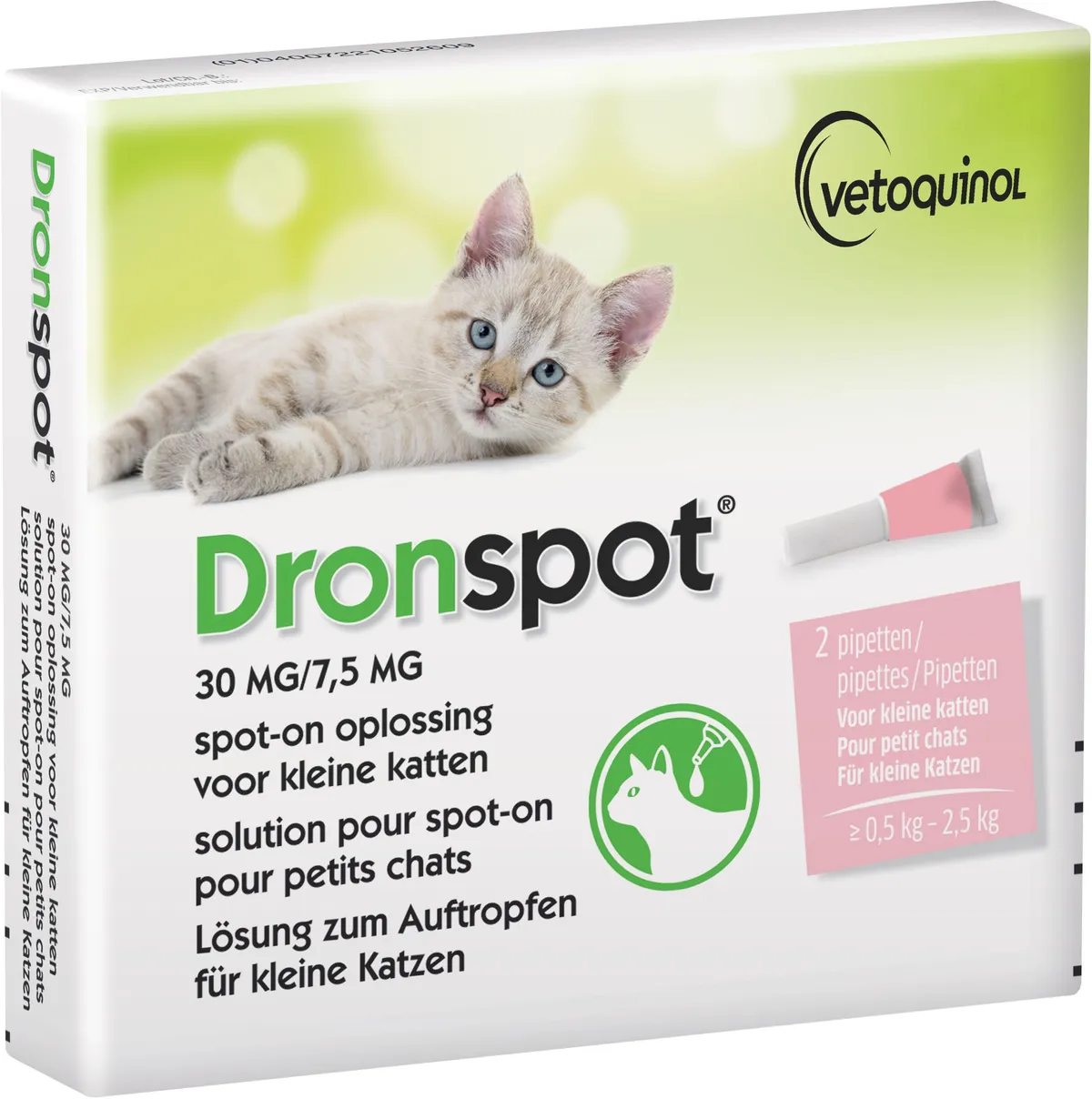 Dronspot 30mg/7,5mg Spot-on Chat P.>0,5-2,5kg Pip2