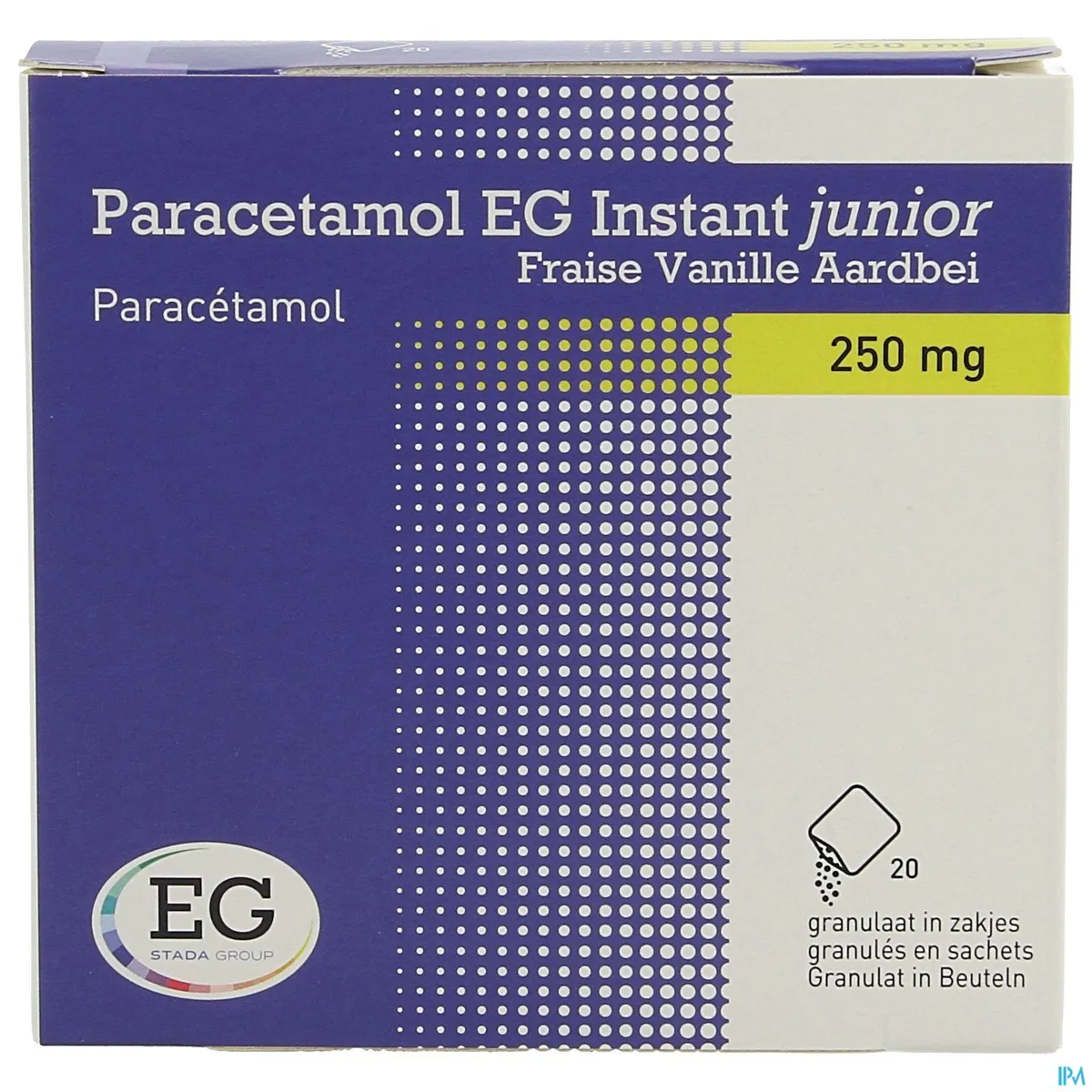 PARACETAMOL EG INST.JUNIOR250MG VAN-AARDB.ZAKJE 20
