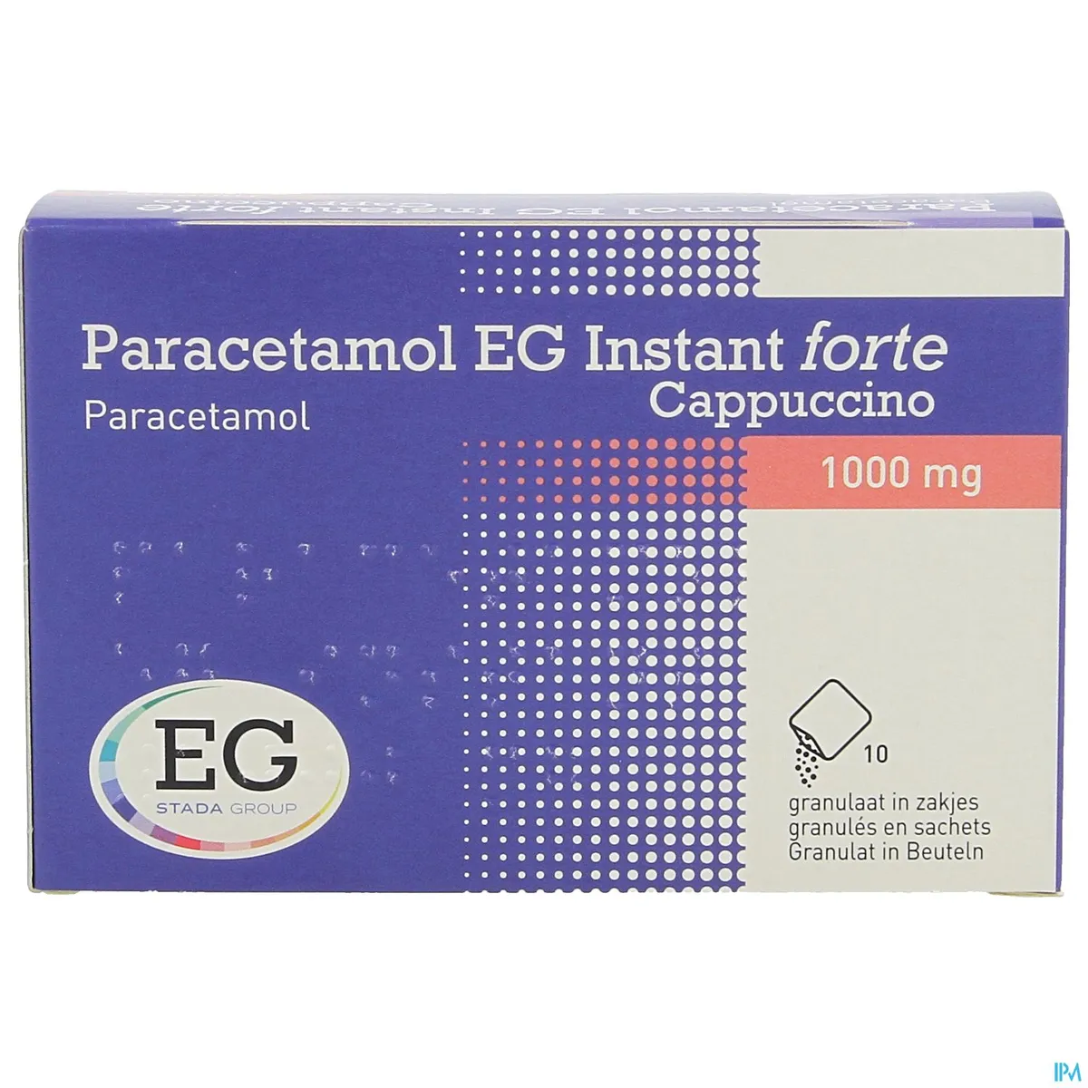 PARACETAMOL EG INST.FORTE 1G CAPPUCCINO ZAKJE 10