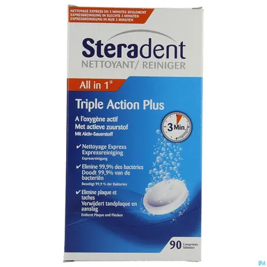 Steradent Triple Action Plus 90 Comprimés