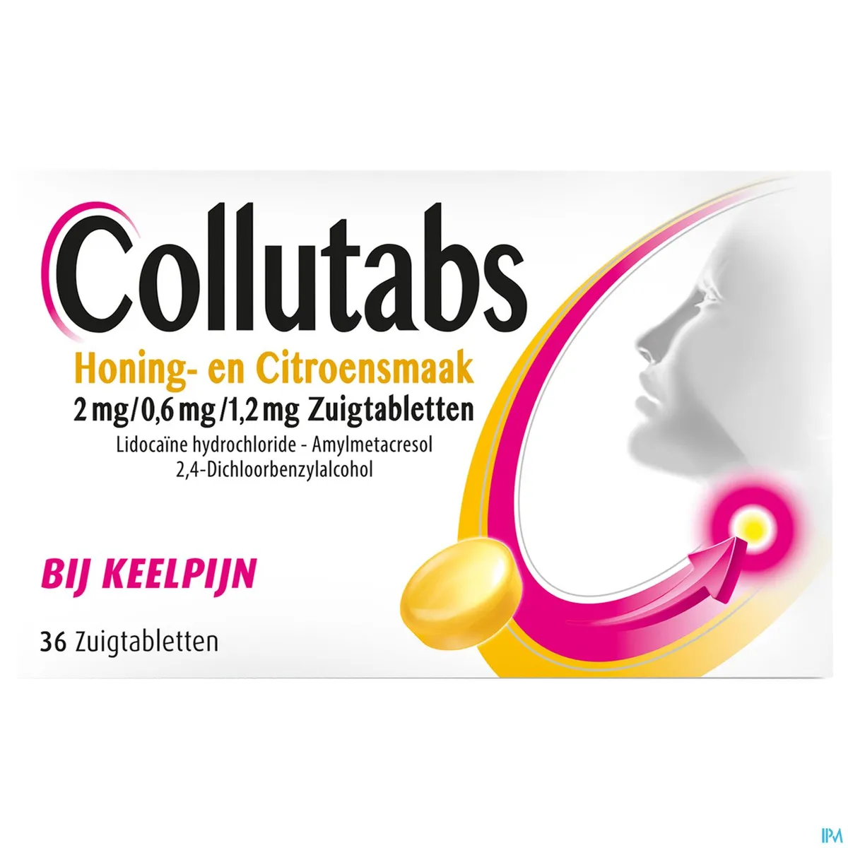 Collutabs Honing Citroen 2 mg/0,60 mg/1,20 mg 36 Pastilles