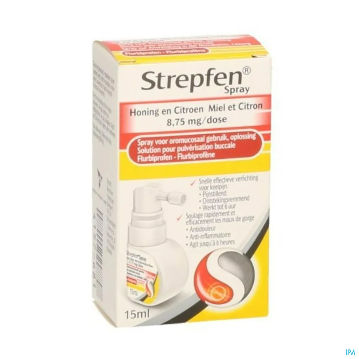 Strepfen 8,75 mg Spray Honing Citroen 15 ml