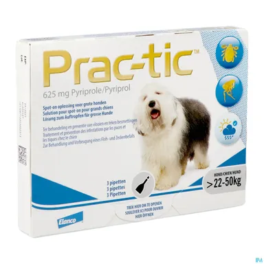 Prac-Tic Spot-on Anti Vlo-Teek Grote Hond Pipet 1x3