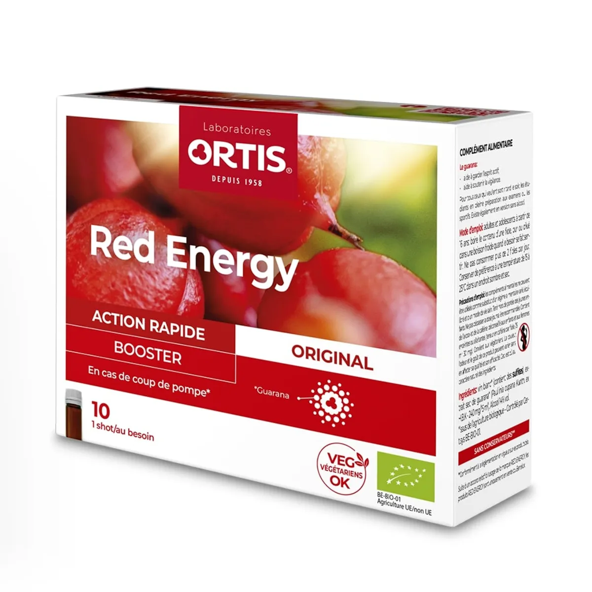 Ortis Red Energy Bio Alcool 10x15ml
