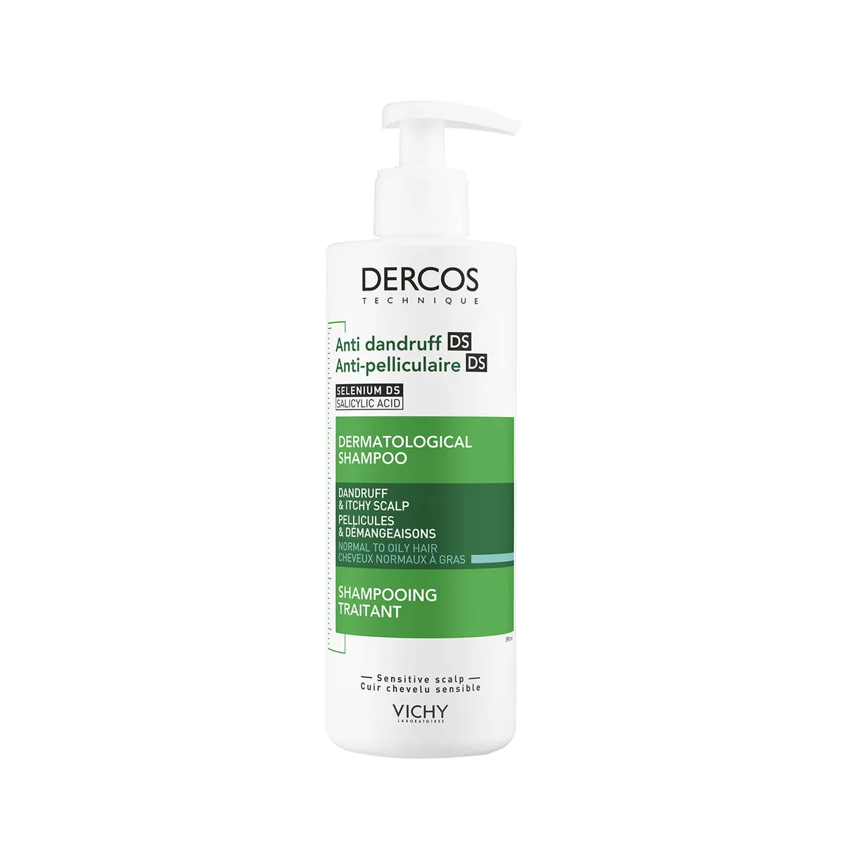 Vichy Dercos Shampooing Anti-Pelliculaire pour Cheveux Normaux à Gras 390ml