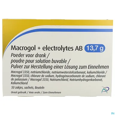 Macrogol + Electrolytes AB 13,7g 50 Sachets de Poudre