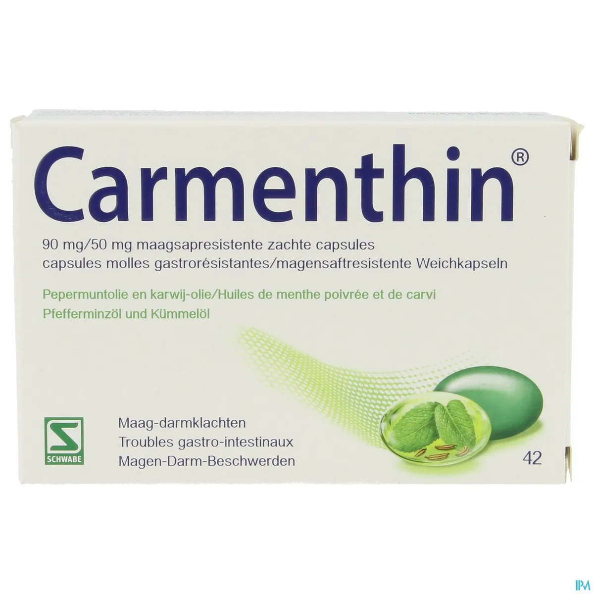 Carmenthin 90 mg/50 mg 42 Capsules