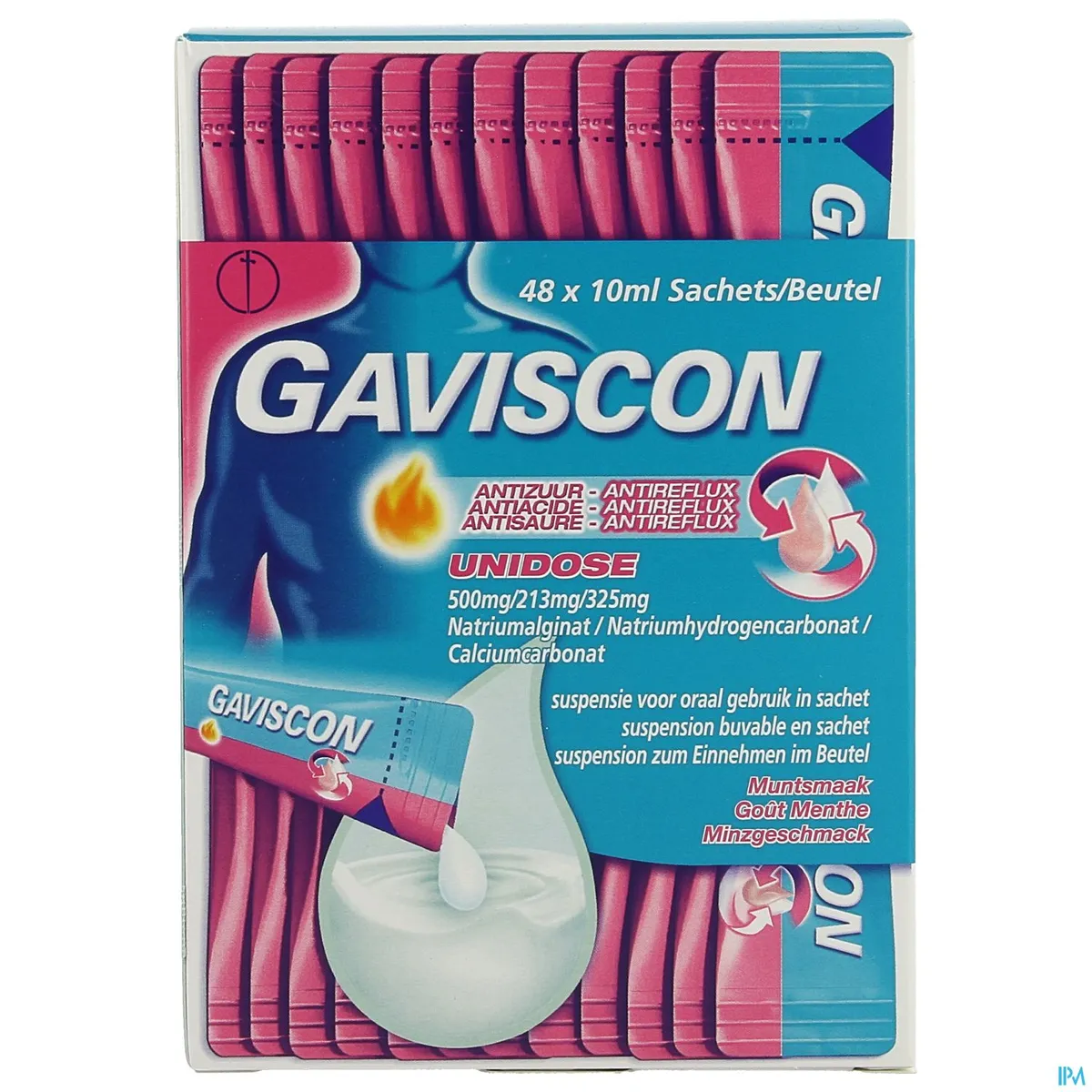 Gaviscon Antireflux drinkbare suspensie 48 zakjes