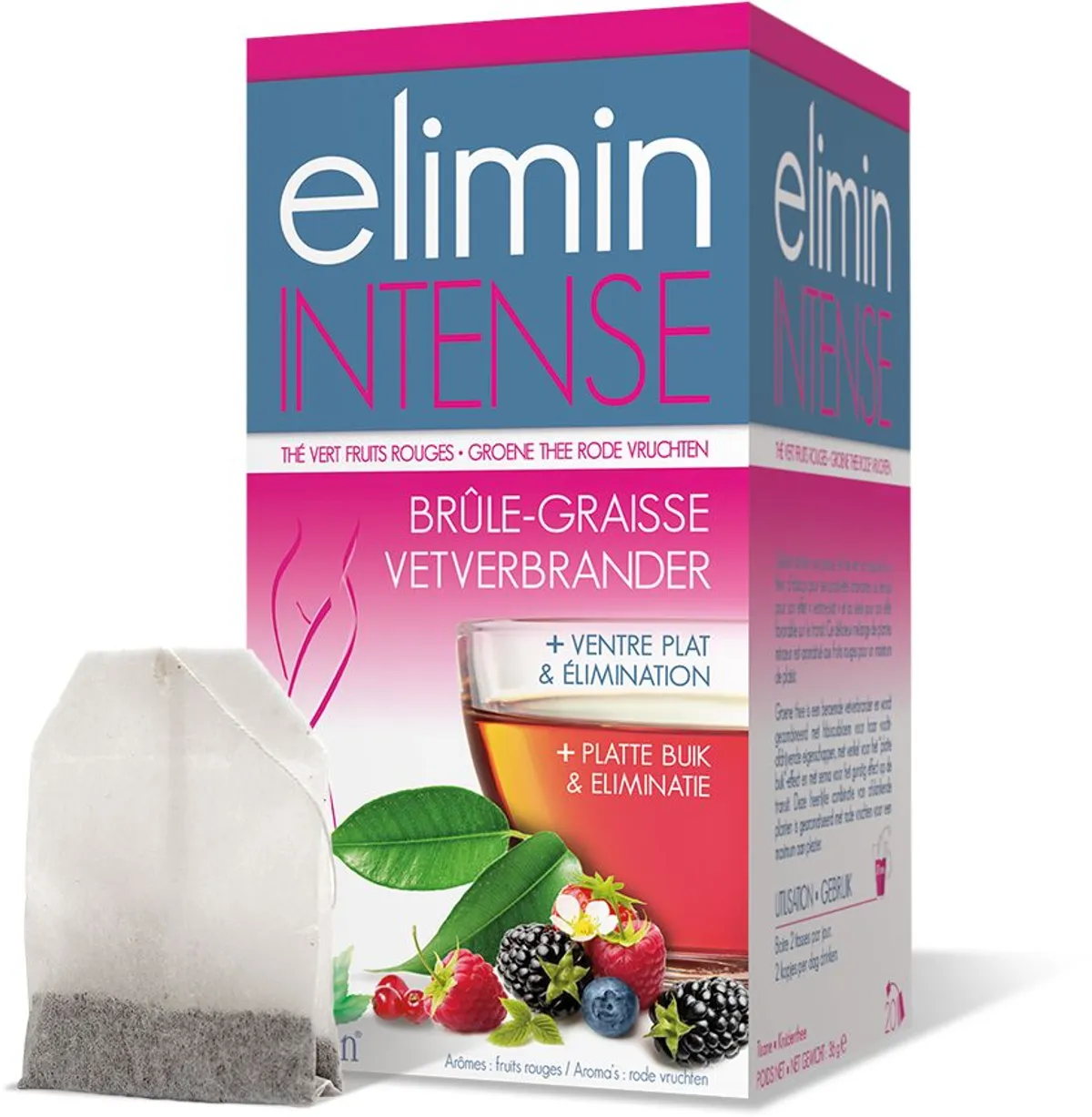 Elimin Intense Tisane Brûle-Graisse Fruits Rouges 20 Sachets