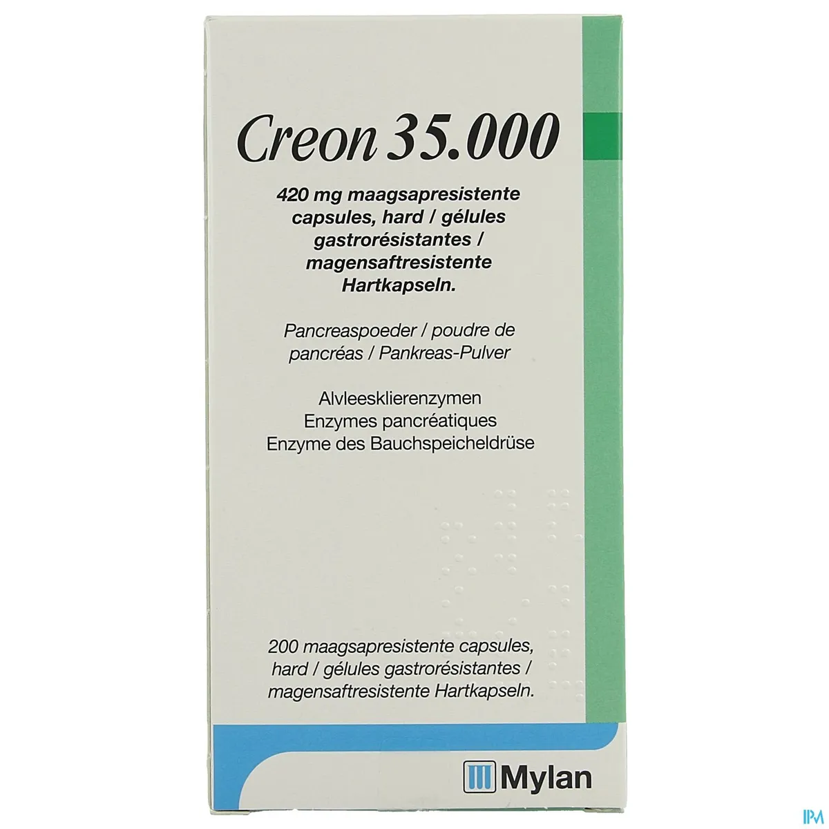 Creon 35000 420mg Gastroresist Caps Dur 200