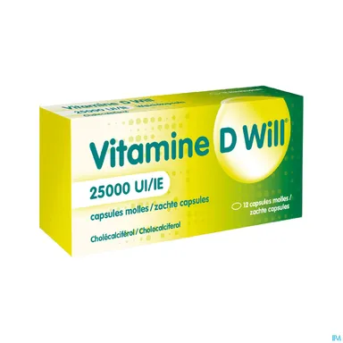 d Will 25000UI 12 Capsules - 12 stuks